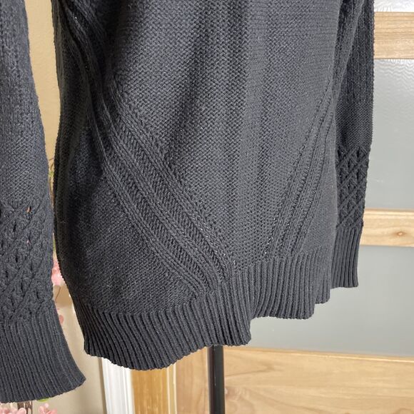 Maurices Women's Sweater Small Knit Black Long Sleeve Top - Picture 6 of 7